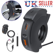 Waterproof Dual USB Motorbike Motorcycle Handlebar Charger Socket Power Adapter
