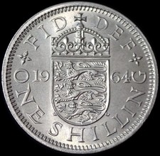 UK One Shilling 1964 Elizabeth