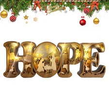 Nativity Manger Lamp 3D Wooden