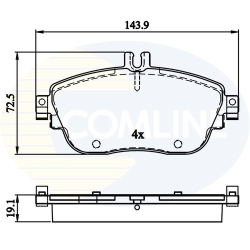 Brake pads set for - brake, mercedes