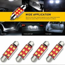 4PCS Car Festoon White LED COB