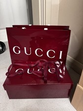 Gucci Empty Box With Paper Bag , Tissue And Ribbon 37x21x13cm