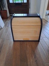 Upcycled Breadbin, 2-tier Used To Store Paper And Documents, Painted Navy Blue