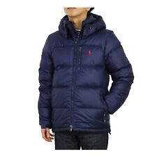 Polo Ralph Lauren Performance Hooded Puffer Down Jacket Coat - Navy (Red) -
