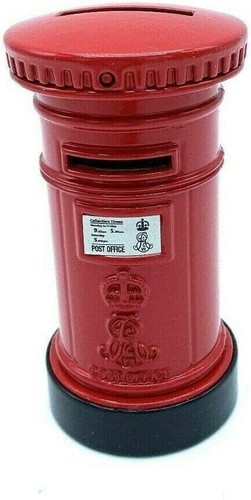 London post box piggy bank - london,