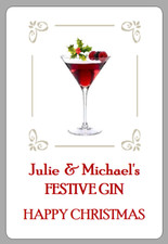 Homemade Festive Gin Labels