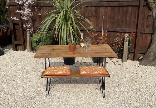 Garden table and bench - table, set