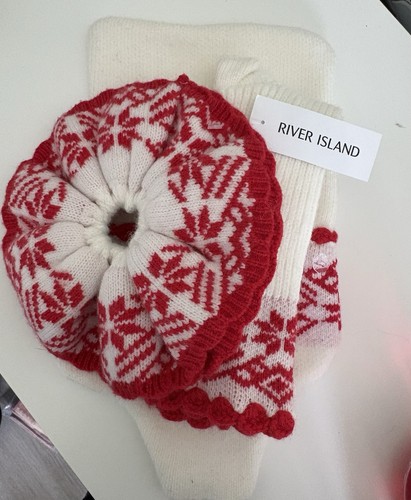 Fair isle red white - isle, knit