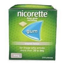 Nicorette - 4mg Gum Nicotine - ORIGINAL FLAVOUR - 210 Pieces - EXPIRY 08/2027 ✅️