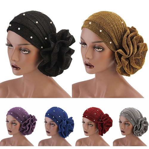 Cap head scarf pearls - cap,