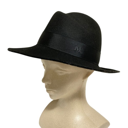 Maison michel felt hat black - maison,
