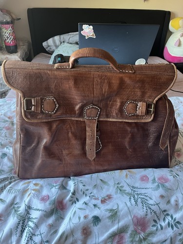 Vintage old large rich brown - large,
