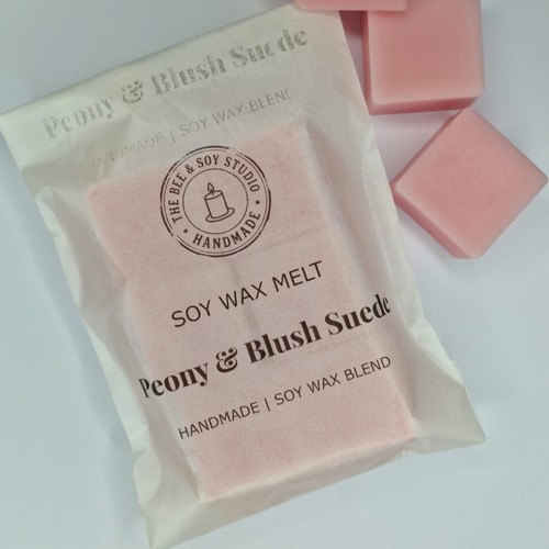 Peony blush suede soy wax - blush,