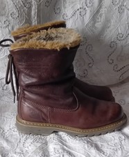 CAT Brown Faux Fur Lined Calf