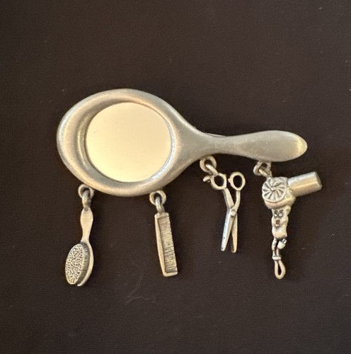 Vtg hairdresser brooch - vtg,