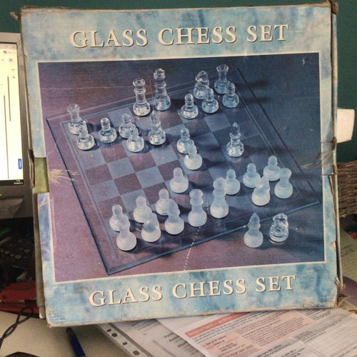 Glass chess set - chess, and