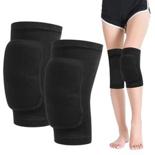 Volleyball Knee Pads Dance Knee Brace Medium For Kids Men Women Black OPNED
