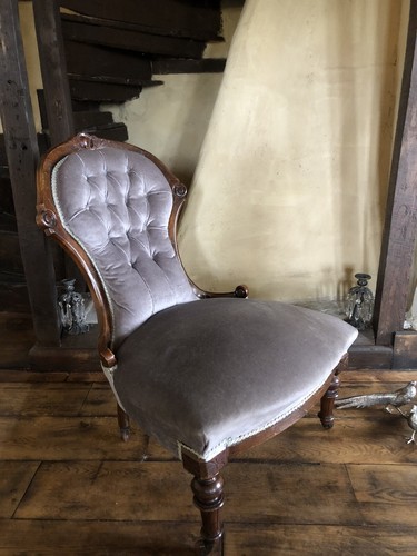Antique walnut victorian low - antique,