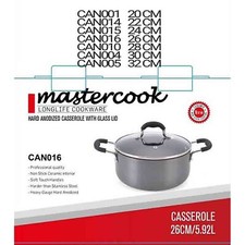 HARD ANODISED CASSEROLE WITH