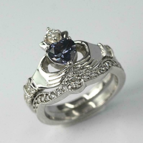3ct simulated heart blue - simulated,