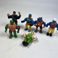 x6 Vintage Mini Military Muscle Men Mighty Heroes Figures 1993 Bundle (h16)