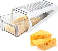 2 In 1 Cheese Grater With Container Vegetable Stainless Steel Shredder Kitchen