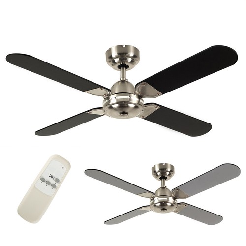 Ceiling fan brushed - fan, chrome