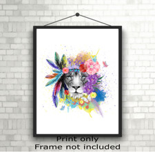 Lion A3, A4 or A5 Wall Art Poster Photo Print Picture Gift *Unframed*