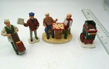 Coca Cola Figurine Lot of 4 Barrel, '93 Newstand, Town Square '94, Hot Dog '93