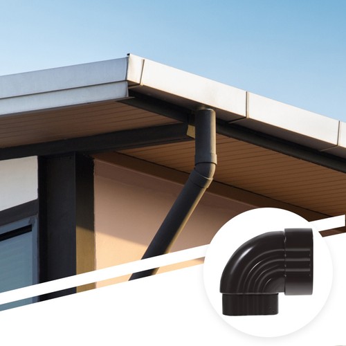 Gutter downspout elbow adapter - downspout,
