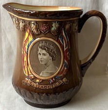 Royal Doulton Queen Elizabeth II 1953 Coronation Jug With Windsor Castle.