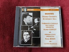 BRAHMS: SYMPHONY NO 4; DOUBLE CONCERTO CD.  CASALS/CORTOT/KARL BOHM