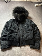 VTG STREETWEAR JUNYA WATANABE STYLE JAPANESE FUR ZIP HOOD JACKET 90S