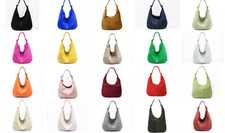 Women Ladies Real Suede Leather Slouch Bag Tote Bag Hobobag Leather Shoulder Bag