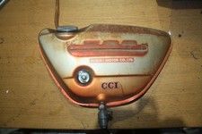 SUZUKI T500 GT500 ENGINE OIL TANK AUXILIARY TANK RESERVIOUR ORANGE BRONZE