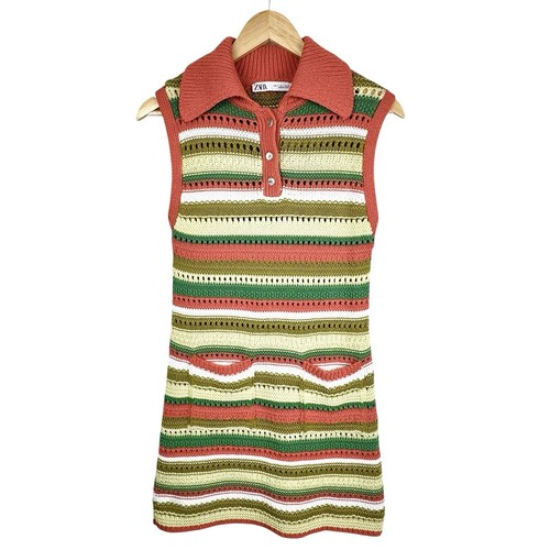 Zara crochet knit striped - zara,