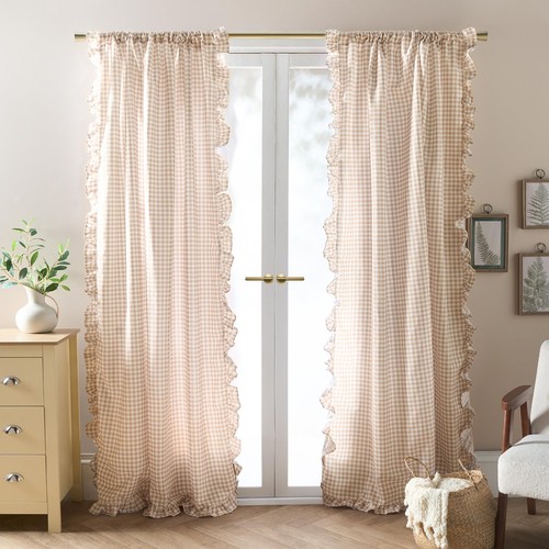 Ohs gingham frill voile - frill, net