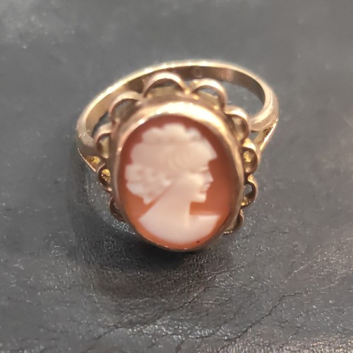 Victorian 9ct 375 gold cameo - victorian,