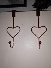 Two Gold Heart Door Hooks