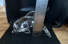 STEUBEN Glass Leaping Dolphin