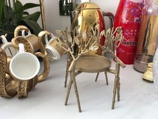 Yankee Candle Gold Metal Reindeer Pillar Candle Holder Christmas Festive