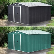Extra Large Garden Shed FREE BASE Sliding Doors Ventilation Tool Room Storage