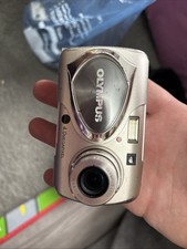 Vintage Olympus Mju U 410 Digital Compact Camera 4.0MP Blue 3x Zoom - Tested