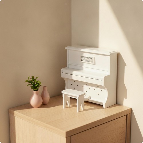 Dollhouse upright piano with - dollhouse,