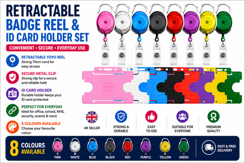 Retractable badge reel with - reel, id