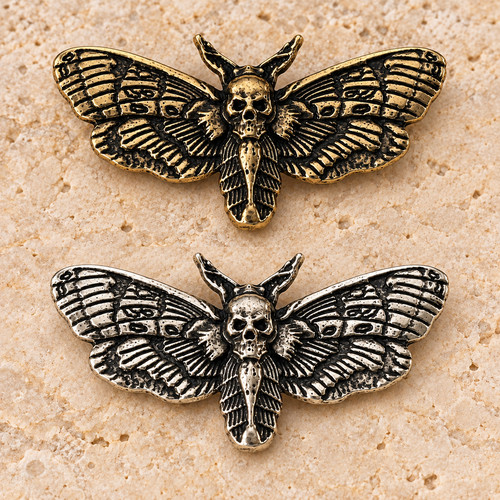 Death head hawk moth brooch - death,