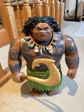 Disney Moana Maui Action Figure With Fish Hook Posable Plastic Figure Hasbro