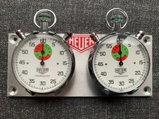 Heuer Trackmaster Mechanical Stopwatch Dashboard Rally Timer Serviced