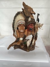 Large Red Indian chief statue From “Earth Brothers”