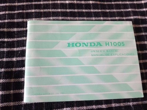 Honda h100s owners handbook - honda,